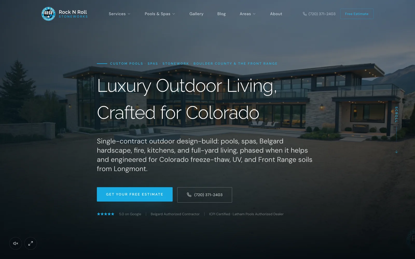 Rock N Roll Stoneworks's new website, built by RevCore HQ